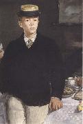 Edouard Manet Le dejeuner dans l'atelier (detail) (mk40) Sweden oil painting artist